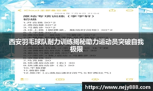 西安羽毛球队耐力训练揭秘助力运动员突破自我极限